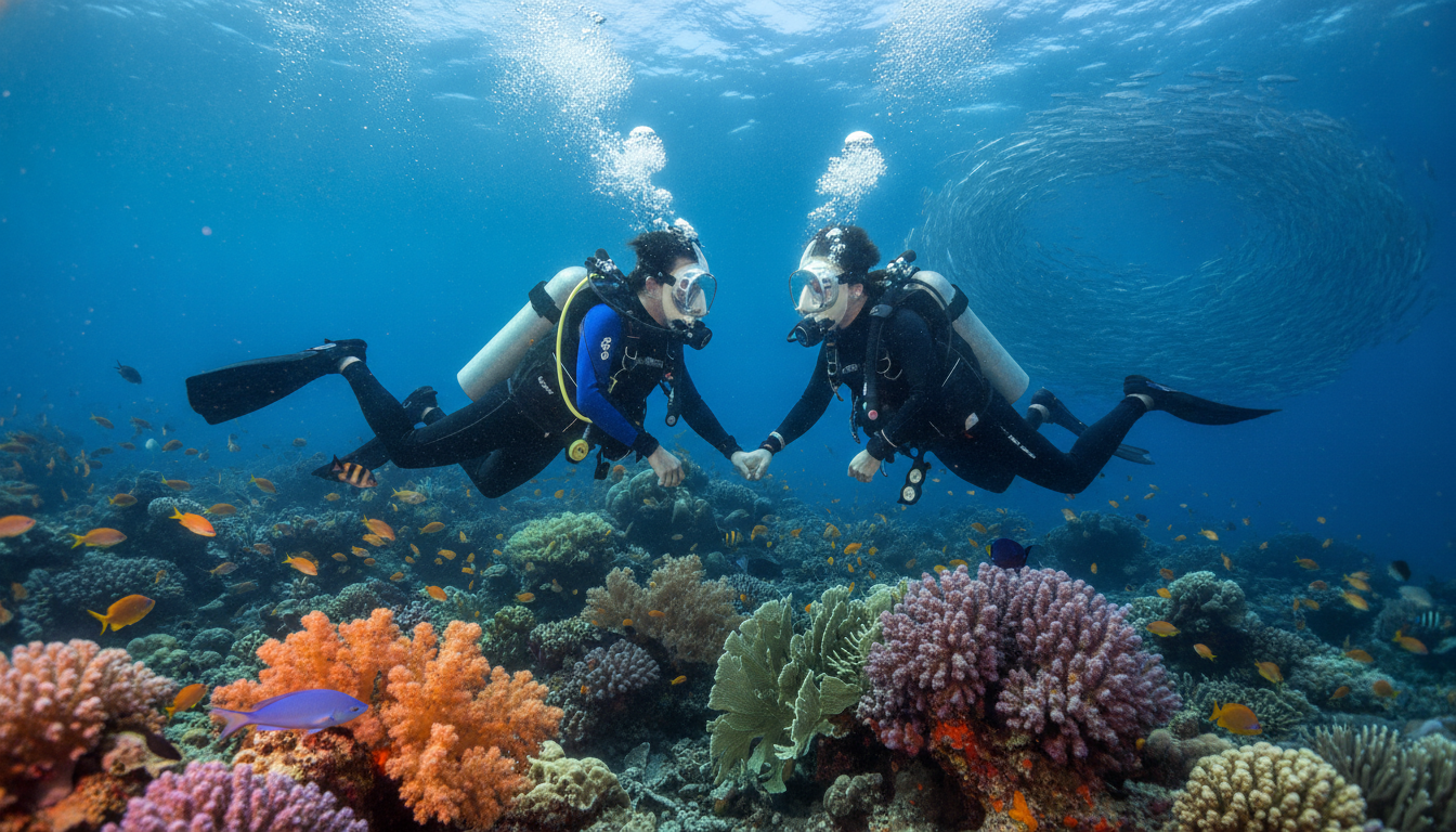 Tauchurlaub gemeinsam: Abenteuer unter Wasser teilen